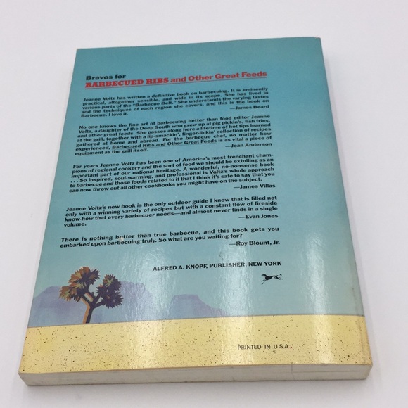 Vintage Barbecued Ribs and Other Great Feeds Cookbook 1985 BBQ by Jeanne Voltz - Picture 10 of 10